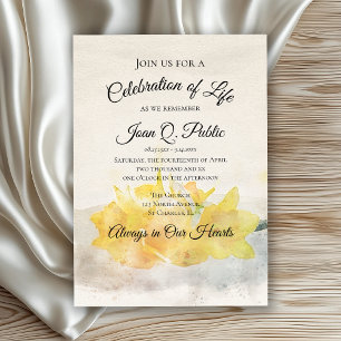 Invitación Celebración de la vida con coloración de agua de l