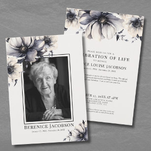 Invitación Celebración de la Vida con Fotos Elegantes en Memo