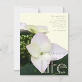 Invitación Celebración de la vida con Inspirador presupuesto