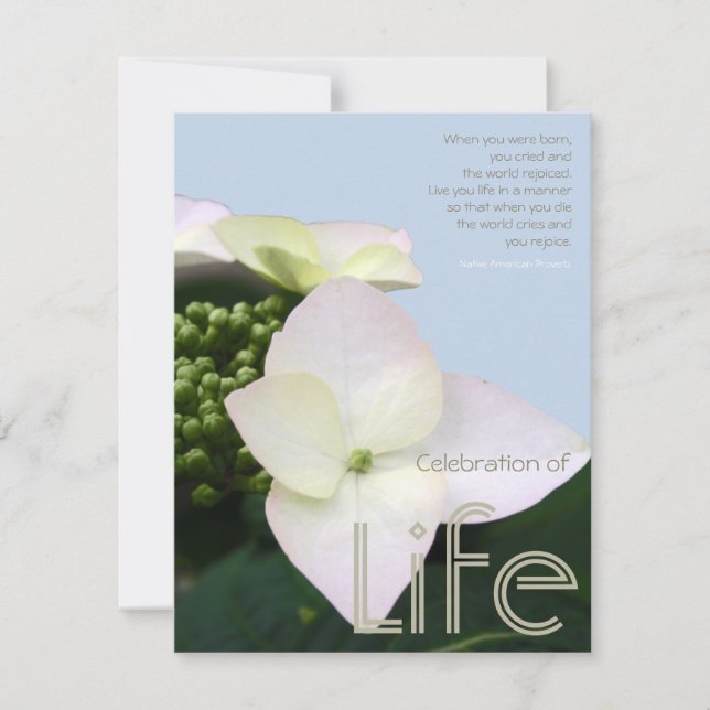 Invitación Celebración de la vida con Inspiradora cita 8 (Anverso)