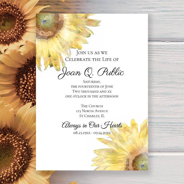 Invitación Celebración de la vida con la acuarela de los gira (Subido por el creador)