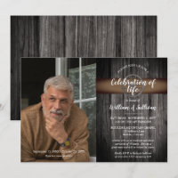Celebración de la vida con la foto de la madera de