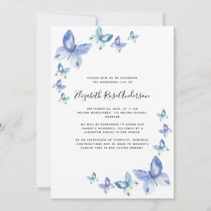 Invitación Celebración de la vida con las mariposas