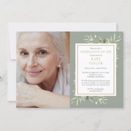 Invitación Celebración de la Vida con Vegetación Elegante Fot