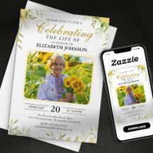 Celebración de la Vida de Girasoles Funeral Conmem