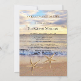Invitación Celebración De La Vida De Las Estrellas Del Mar De