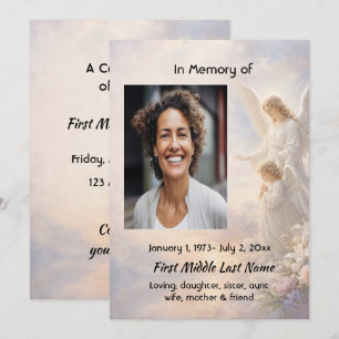 Invitación Celebración de la vida de los ángeles celestiales