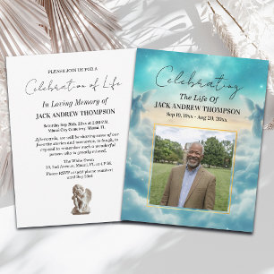 Invitación Celebración de la vida de los ángeles del cielo Fo