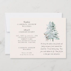 Invitación Celebración de la vida de los árboles del bosque