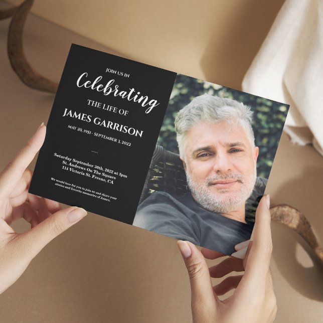 Invitación Celebración de la vida de los blancos negros con u (Subido por el creador)