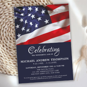 Invitación Celebración De La Vida De Veteranos De La Bandera 