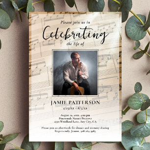 Invitación Celebración de la vida del amante de la música Fun