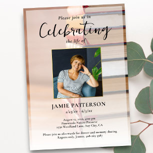 Invitación Celebración de la vida del amante de los libros Tu