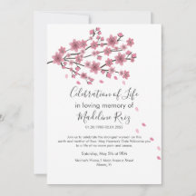 Celebración de la vida del árbol de flor de cerezo