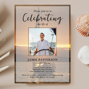 Invitación Celebración de la vida del capitán marinero Foto F