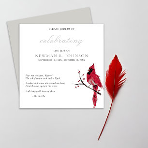 Invitación Celebración de la vida del Cardenal Rojo
