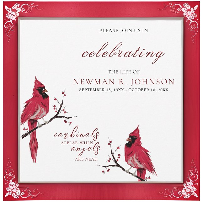 Invitación Celebración de la vida del Cardenal Rojo (Subido por el creador)