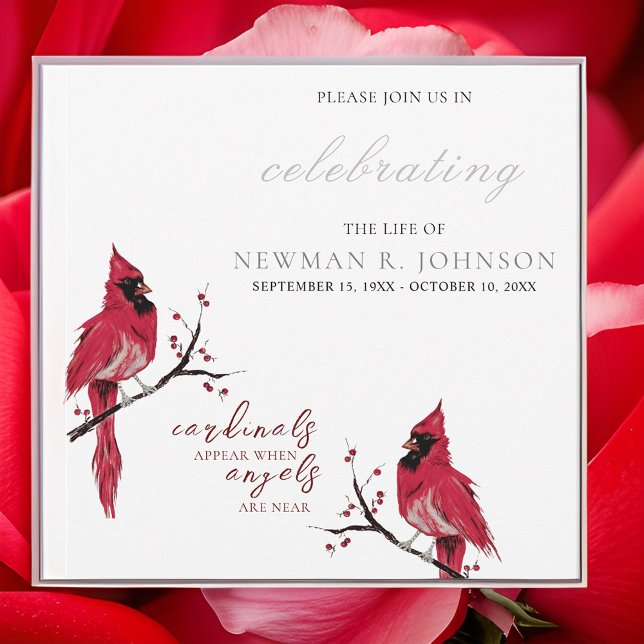 Invitación Celebración de la vida del Cardenal Rojo (Subido por el creador)