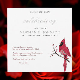 Invitación Celebración de la vida del Cardenal Rojo