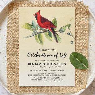 Invitación Celebración de la vida del Cardenal Rojo