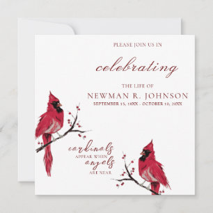 Invitación Celebración de la vida del Cardenal Rojo