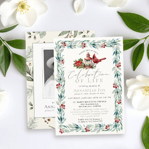 Invitación Celebración de la vida del Cardenal Rojo Funeral M