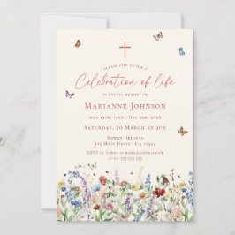 Invitación Celebración de la Vida del Servicio Memorial de Fl