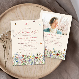 Invitación Celebración de la Vida del Servicio Memorial de Fl