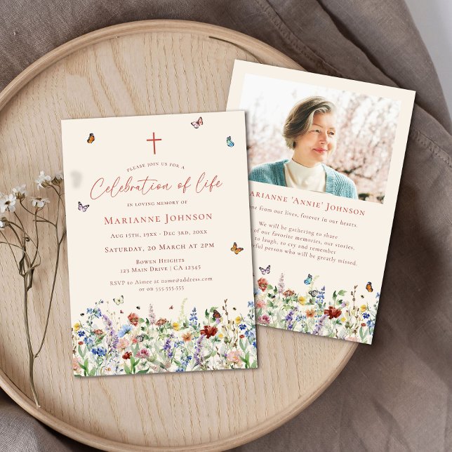 Invitación Celebración de la Vida del Servicio Memorial de Fl (Subido por el creador)