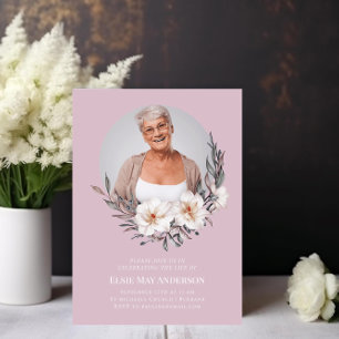 Invitación Celebración de la vida elegante foto elegante