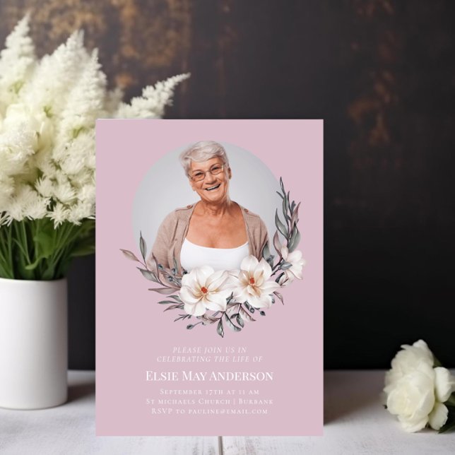 Invitación Celebración de la vida elegante foto elegante (Subido por el creador)