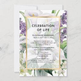 Invitación Celebración de la vida en Calla Lily