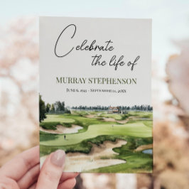 Invitación Celebración De La Vida En El Campo De Golf De Wate
