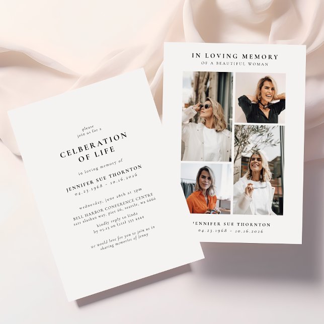 Invitación Celebración de la vida en el Collage de fotos mode (Subido por el creador)