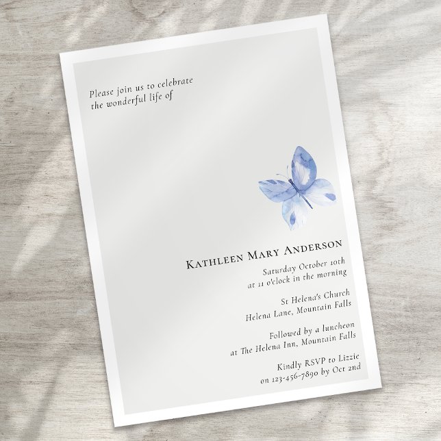 Invitación Celebración de la vida en el funeral (Subido por el creador)