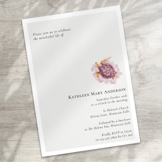 Invitación Celebración de la vida en el funeral (Subido por el creador)