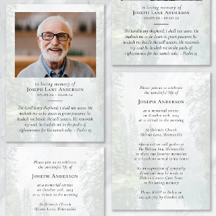 Invitación Celebración de la vida en el funeral de Forest Pho