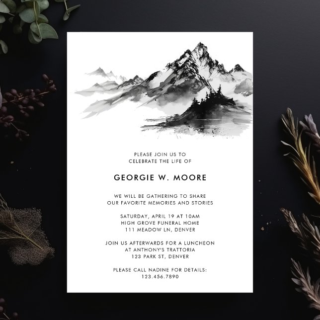 Invitación Celebración de la vida en el funeral de la Selva N (Subido por el creador)