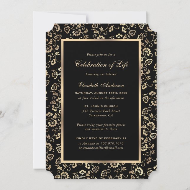 Invitación Celebración de la vida en el monumento botánico de (Anverso)