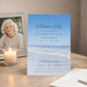 Invitación Celebración de la vida en el océano en memoria