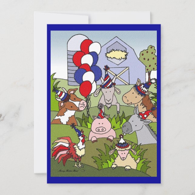 Invitación Celebración de la vida en el país Americana (Anverso)