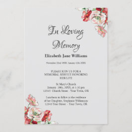 Invitación Celebración de la vida en el servicio conmemorativ