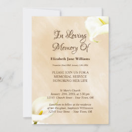 Invitación Celebración de la vida en el servicio conmemorativ