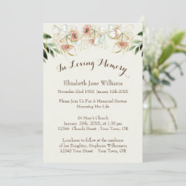 Invitación Celebración de la vida en el servicio conmemorativ