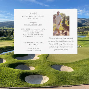 Invitación Celebración de la vida en golf