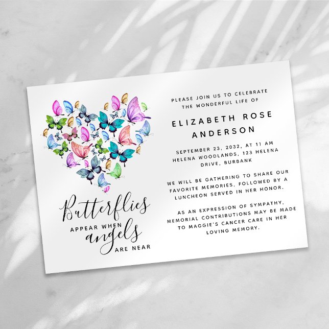 Invitación Celebración de la vida en honor a la mariposa (Subido por el creador)