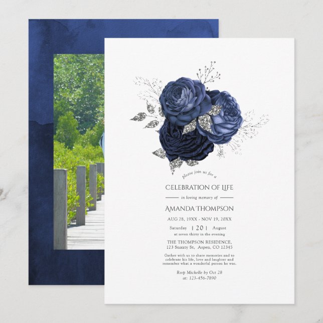 Invitación Celebración de la vida en la plata de la Marina y  (Anverso / Reverso)