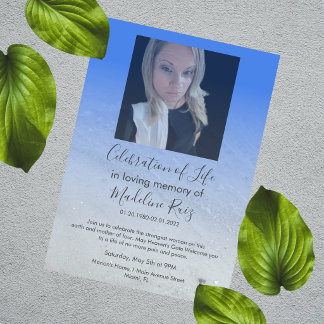 Invitación Celebración de la vida en la playa con transparenc