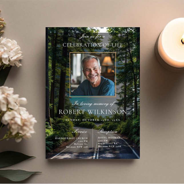 Invitación Celebración de la vida en las carreteras forestale (Subido por el creador)