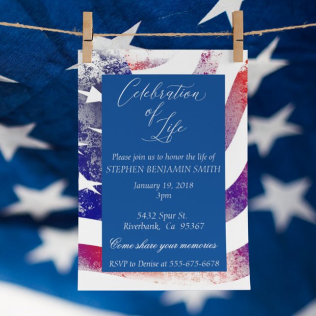 Invitación Celebración de la vida en memoria de la veterana b (Subido por el creador)